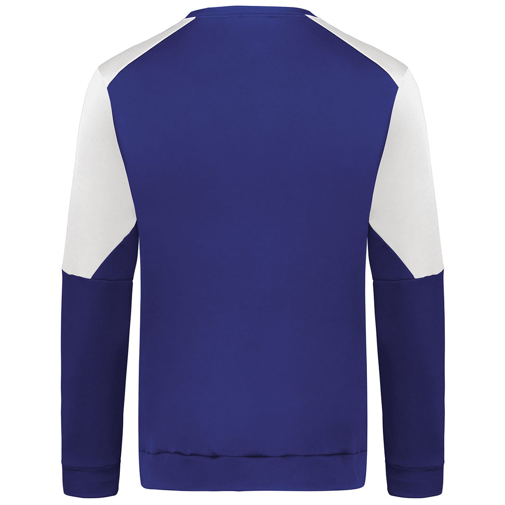 Holloway Men's Purple/White Momentum Team Fleece Crew