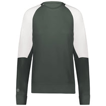 Holloway Women's Iron/White Momentum Team Fleece Crew