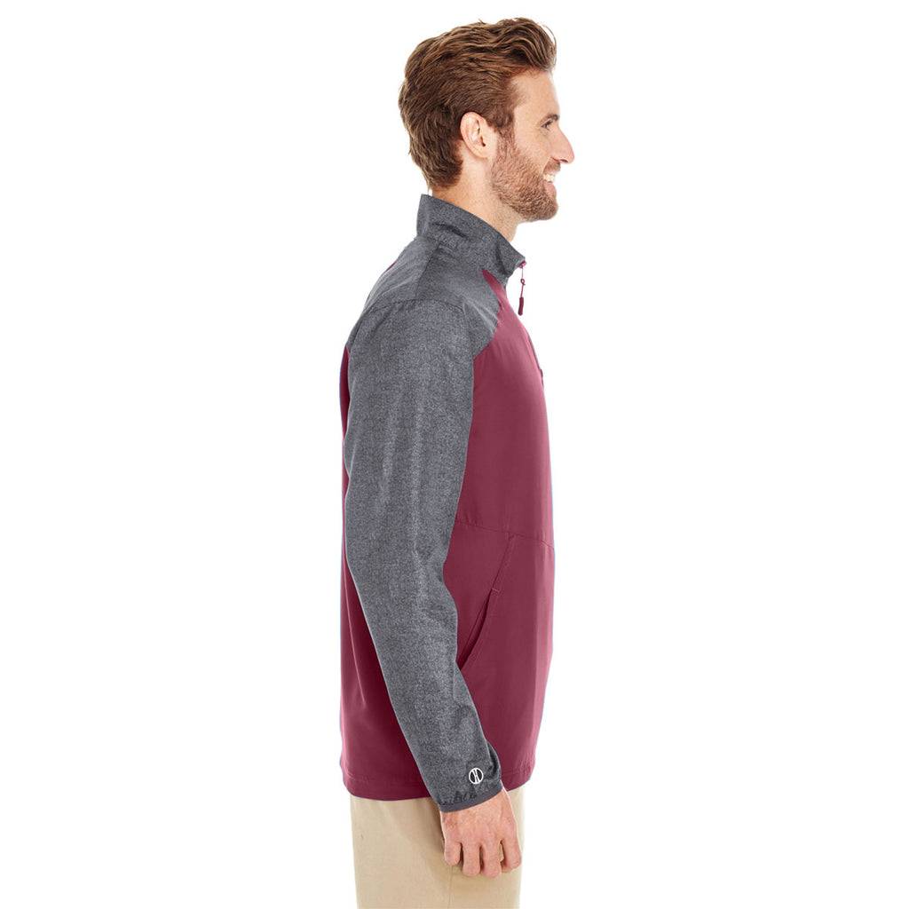 Holloway Men's Carbon Print/Maroon Raider Pullover