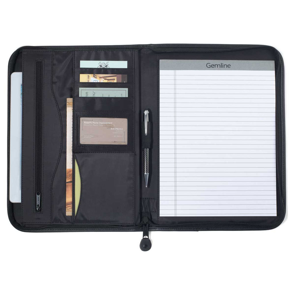 Gemline Black Deluxe Executive Padfolio