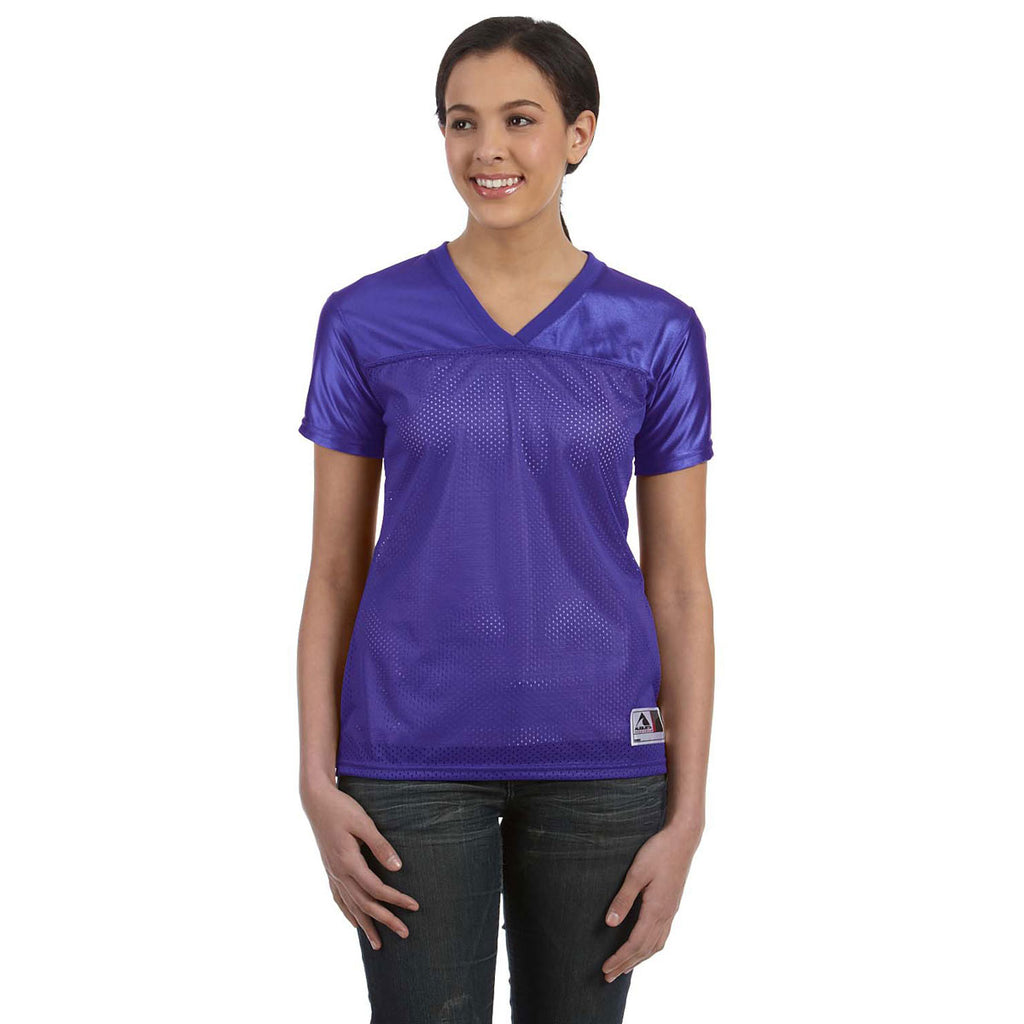 Augusta Sportswear Women's Purple Junior Fit Replica Football T-Shirt