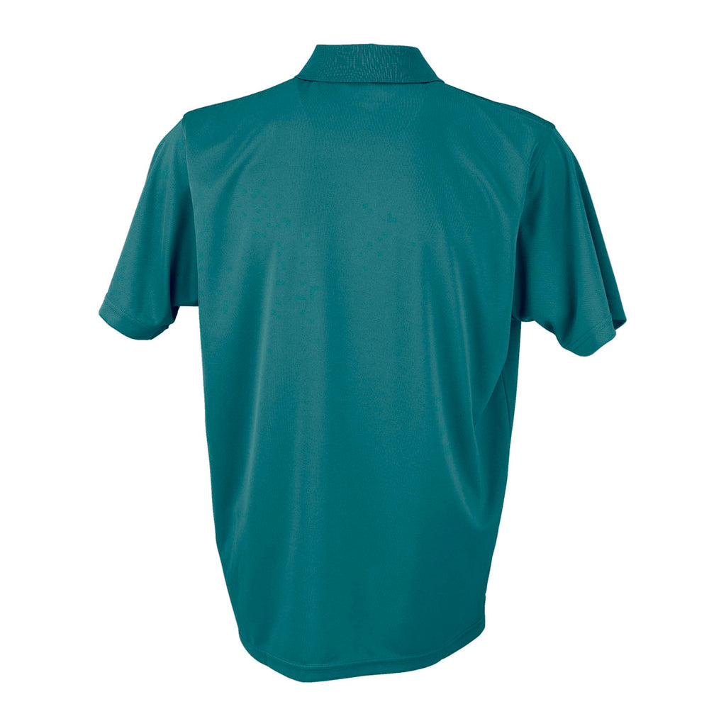 Vansport Men's Teal Omega Solid Mesh Tech Polo