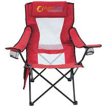 Koozie Red 2-in-1 Mesh Adirondack Chair and Table