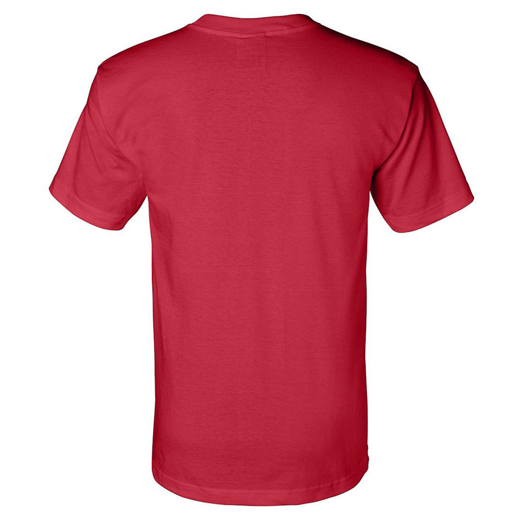 Bayside Men's Red Union-Made Short Sleeve T-Shirt