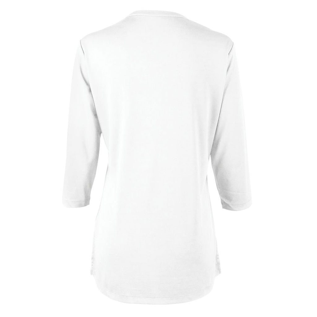 Charles River Women's White Windsor Henley