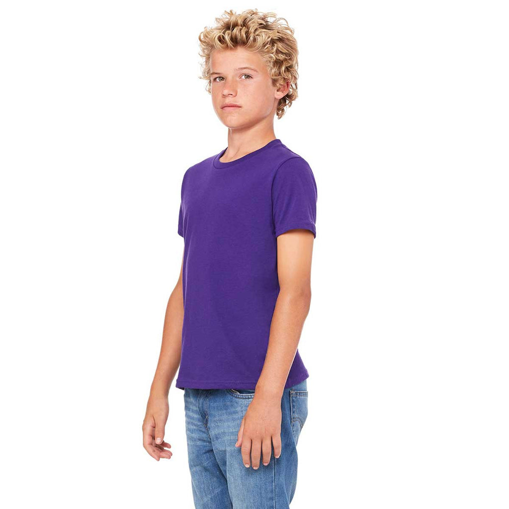 Bella + Canvas Youth Team Purple Jersey Short-Sleeve T-Shirt