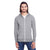 Threadfast Unisex Grey Triblend Full-Zip Light Hoodie