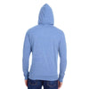 Threadfast Unisex Navy Triblend Full-Zip Light Hoodie