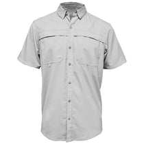 BAW Men's Silver Short Sleeve Fishing Shirt
