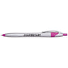 Hub Pens Pink Trim Javalina Chrome Bright Pen with Black Ink