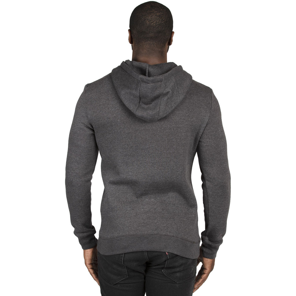 Threadfast Apparel Unisex Charcoal Heather Ultimate Fleece Pullover Hooded Sweatshirt