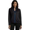 Vantage Women's Black/Royal Brushed Back Micro-Fleece Full-Zip Jacket