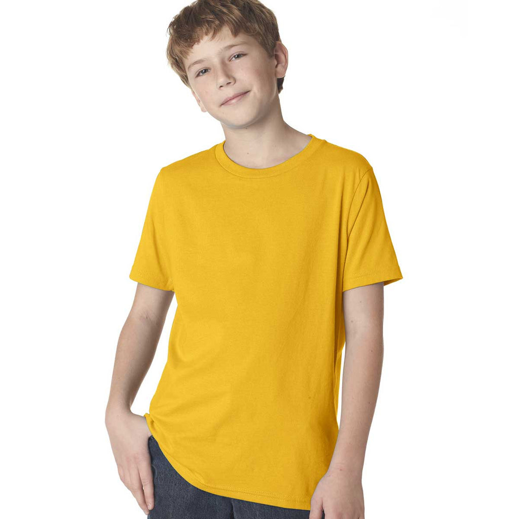 Next Level Boy's Gold Premium Short-Sleeve Crew Tee