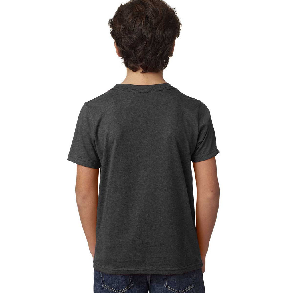 Next Level Boy's Charcoal CVC Crew Tee