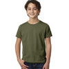 Next Level Boy's Military Green CVC Crew Tee