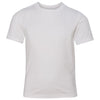 Next Level Boy's White CVC Crew Tee