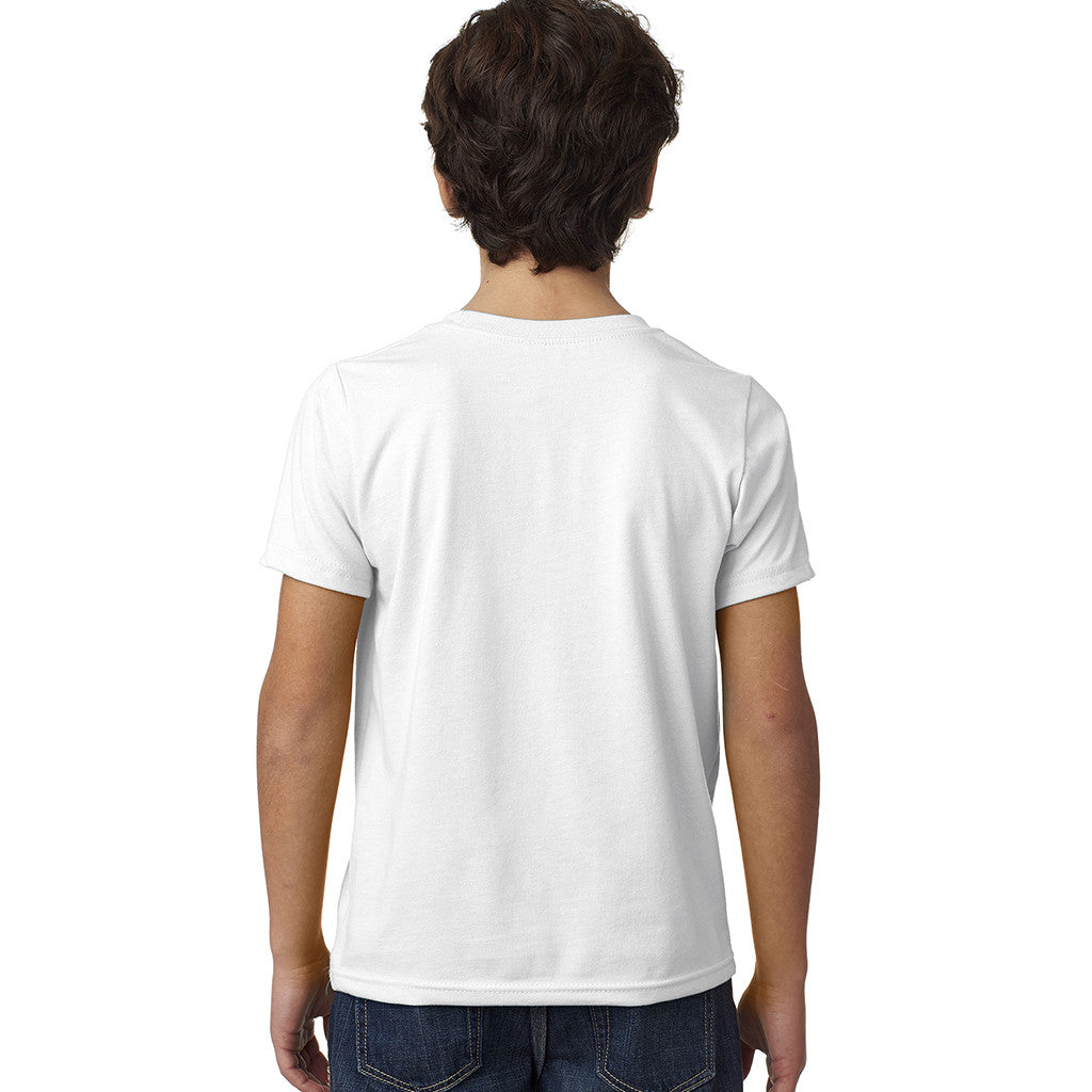 Next Level Boy's White CVC Crew Tee