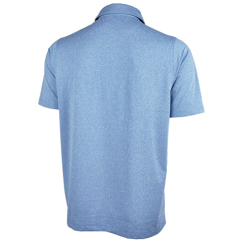 Charles River Men's Royal Heathered Eco-Logic Stretch Polo