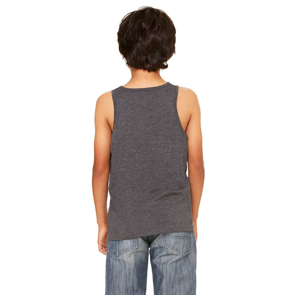 Bella + Canvas Youth Dark Grey Heather Jersey Tank