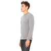 Bella + Canvas Men's Grey Triblend Jersey Long-Sleeve T-Shirt