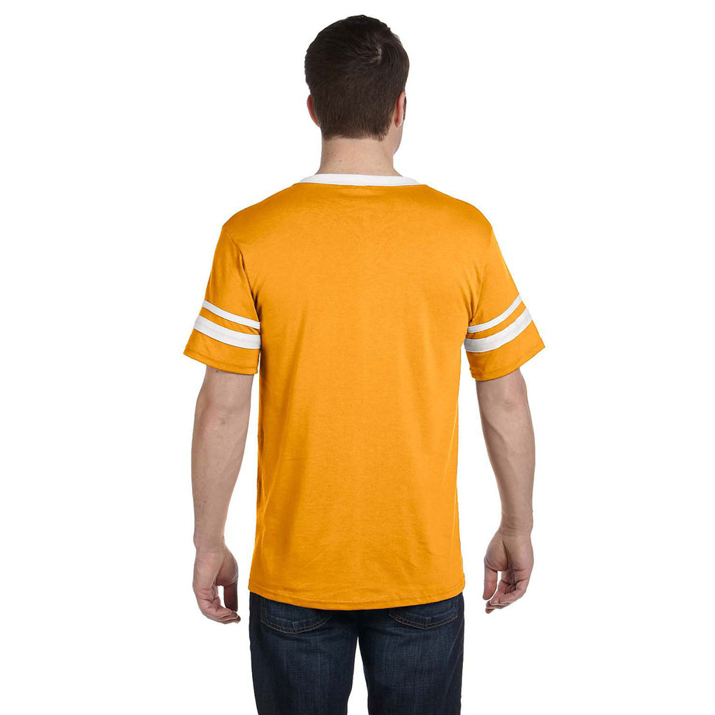 Augusta Sportswear Men's Gold/White Sleeve Stripe Jersey