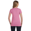 LAT Women's Pink Junior Fit Fine Jersey T-Shirt