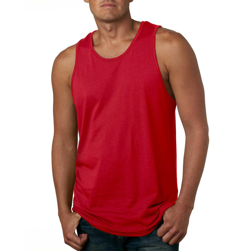 Next Level Men's Red Premium Jersey Tank