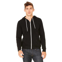 Bella + Canvas Unisex Black Sponge Fleece Full-Zip Hoodie