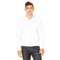 Bella + Canvas Unisex White Sponge Fleece Full-Zip Hoodie