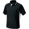 Charles River Men's Black/White Color Blocked Wicking Polo