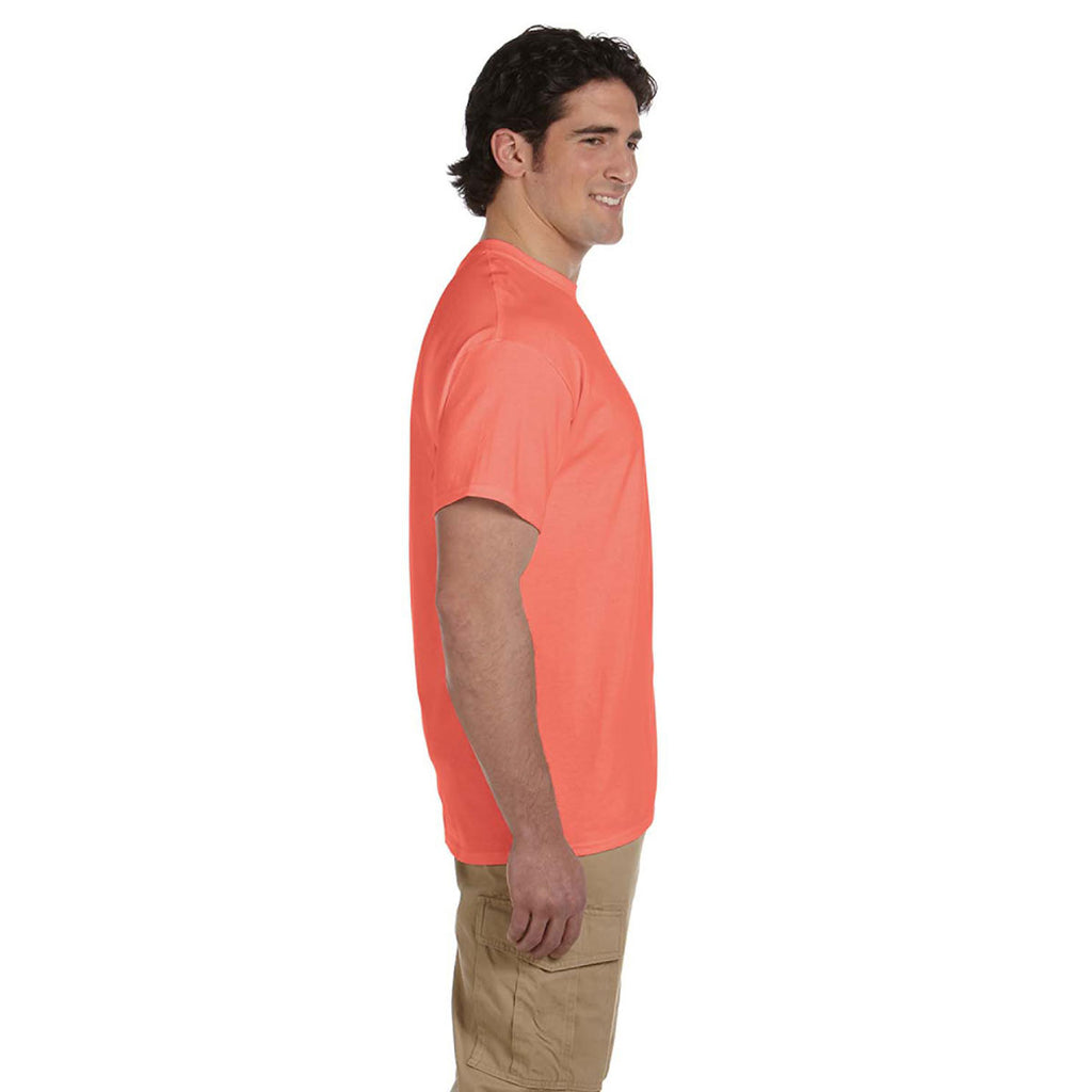 Fruit of the Loom Men's Retro Heather Coral 5 oz. HD Cotton T-Shirt