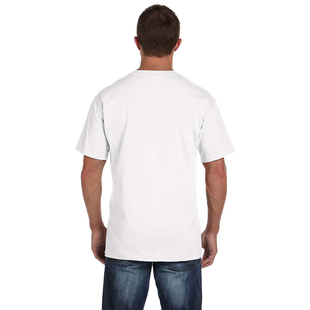 Fruit of the Loom Men's White 5 oz. HD Cotton Pocket T-Shirt