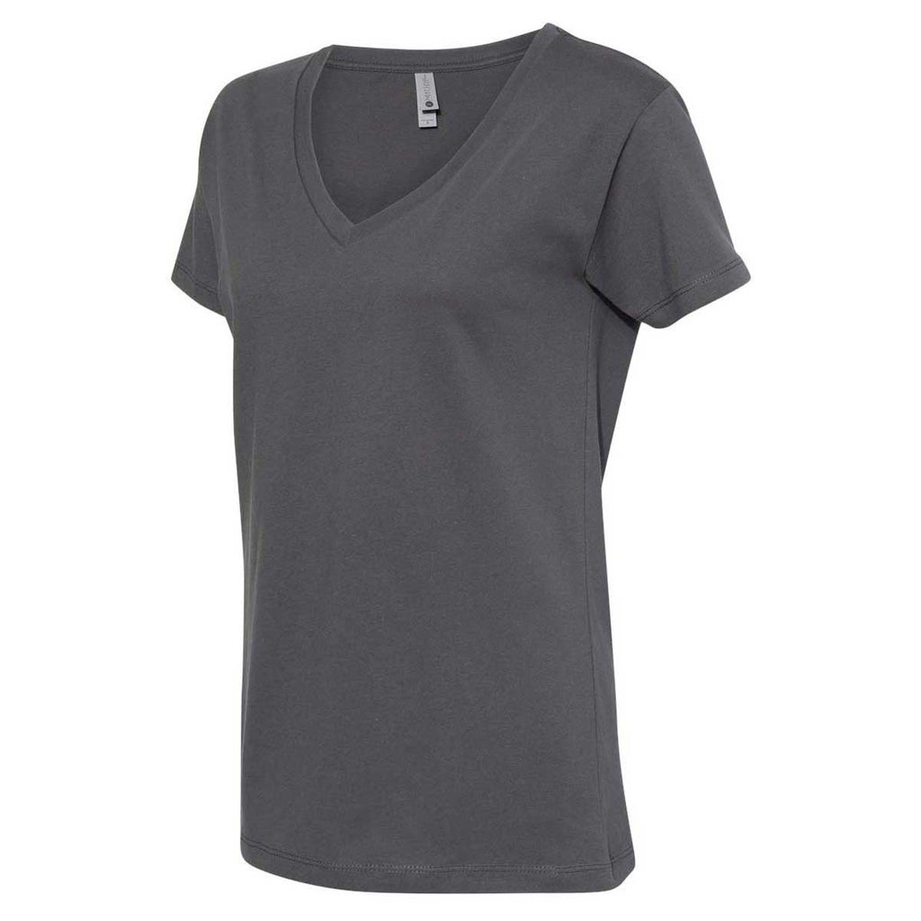 Next Level Women's Heavy Metal Fine Jersey Relaxed V T-Shirt