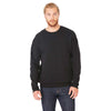 Bella + Canvas Unisex Black Drop Shoulder Fleece Sweatshirt