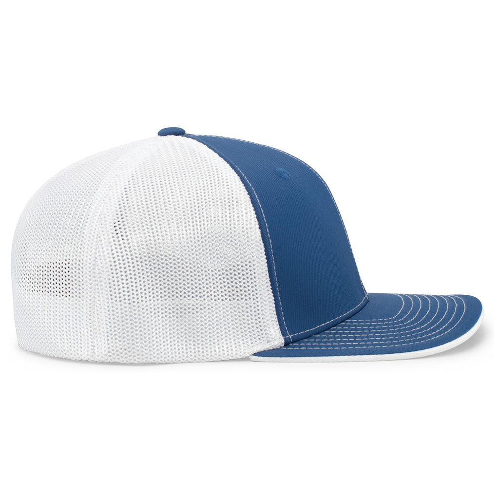 Pacific Headwear Royal/White/Royal Universal Fitted Trucker Mesh Cap