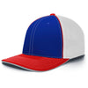 Pacific Headwear Royal/White/Red Universal Fitted Trucker Mesh Cap