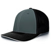 Pacific Headwear Graphite/Black/Black Universal Fitted Trucker Mesh Cap