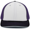 Pacific Headwear White/Purple/Black Universal Fitted Trucker Mesh Cap