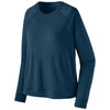 Patagonia Women's Lagom Blue Long-Sleeved Capilene Thermal Crew