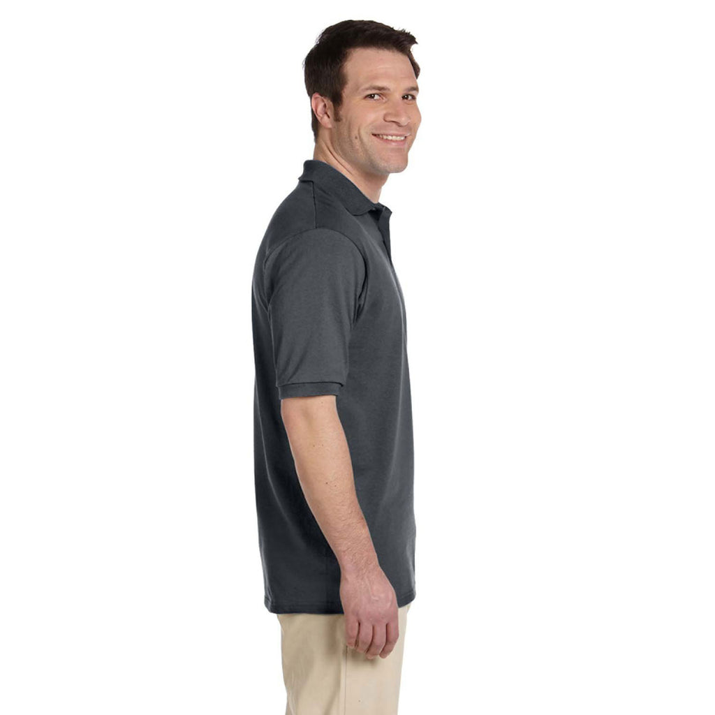 Jerzees Men's Charcoal Grey 5.6 Oz. Spotshield Jersey Polo