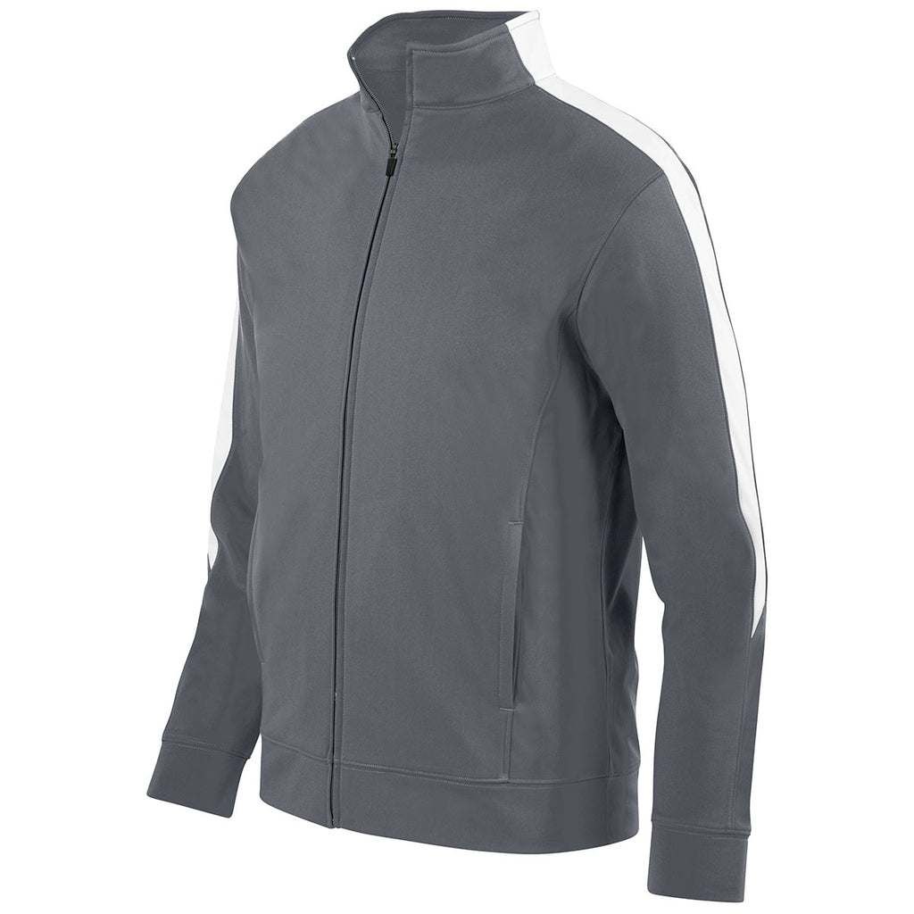 Augusta Sportswear Men's Graphite/White Medalist Jacket 2.0