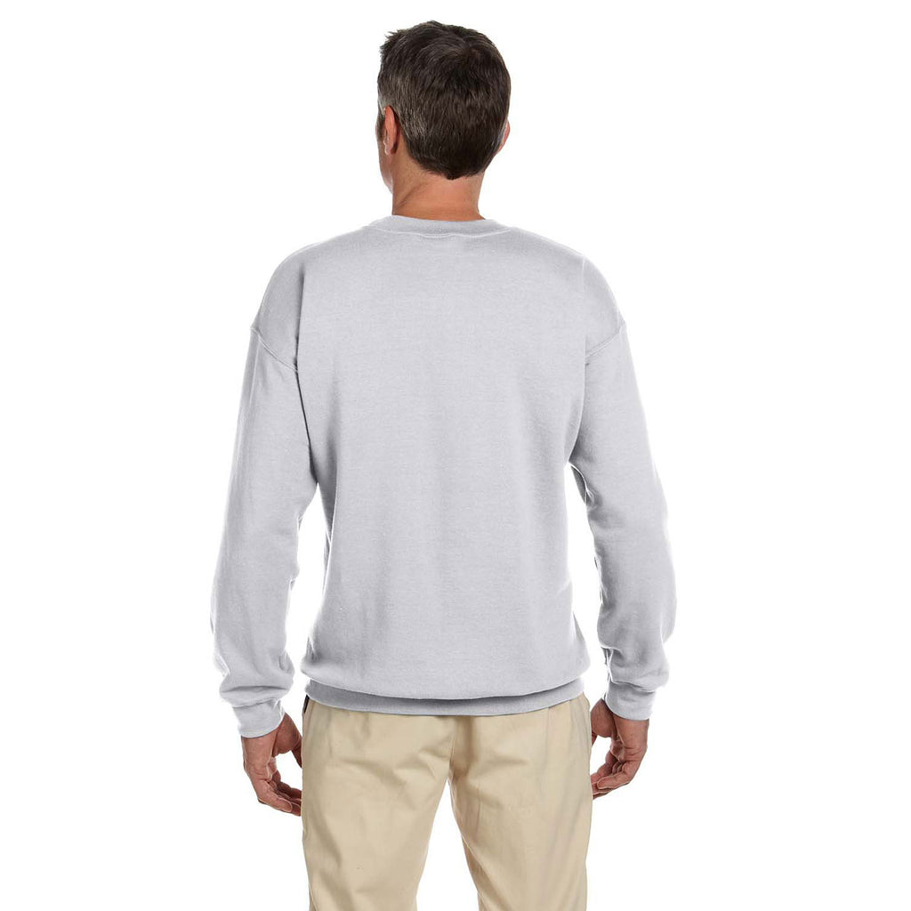 Jerzees Men's Ash 9.5 Oz. Super Sweats Nublend Fleece Crew