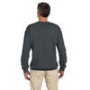 Jerzees Men's Black Heather 9.5 Oz. Super Sweats Nublend Fleece Crew