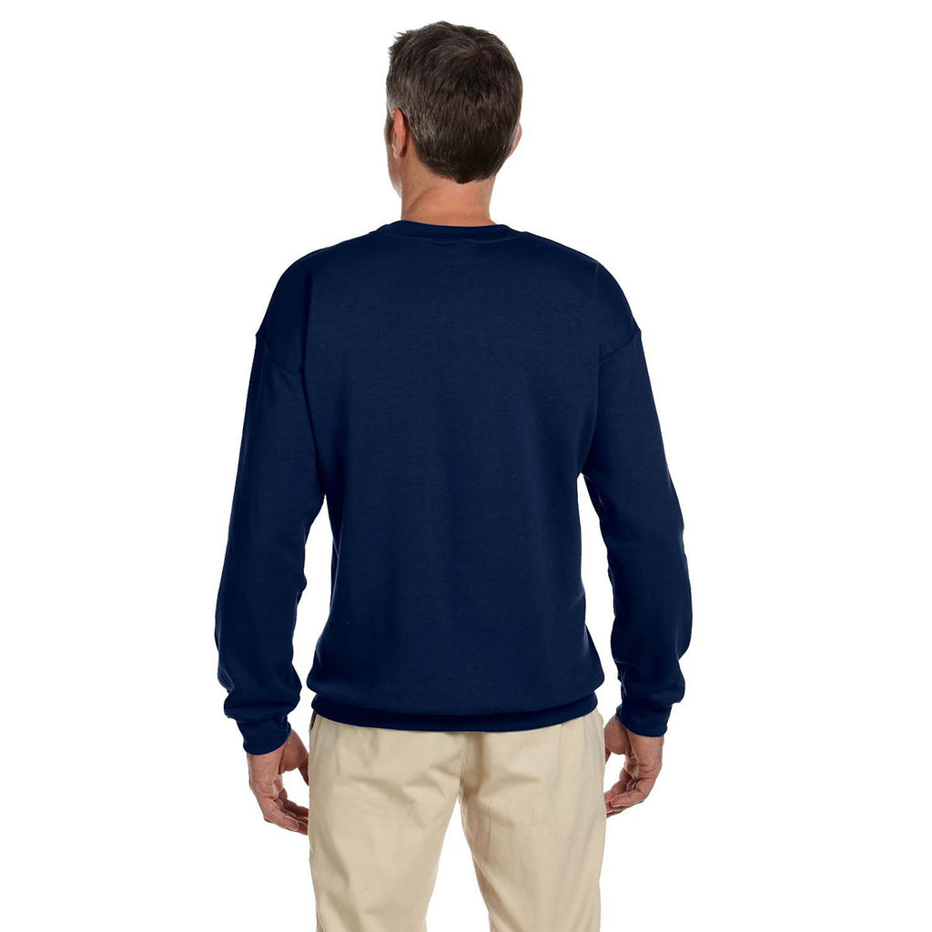 Jerzees Men's J Navy 9.5 Oz. Super Sweats Nublend Fleece Crew