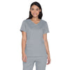 Cherokee Women's Grey Workwear Premium Core Stretch V-Neck Top