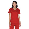 Cherokee Women's Red Workwear Premium Core Stretch V-Neck Top