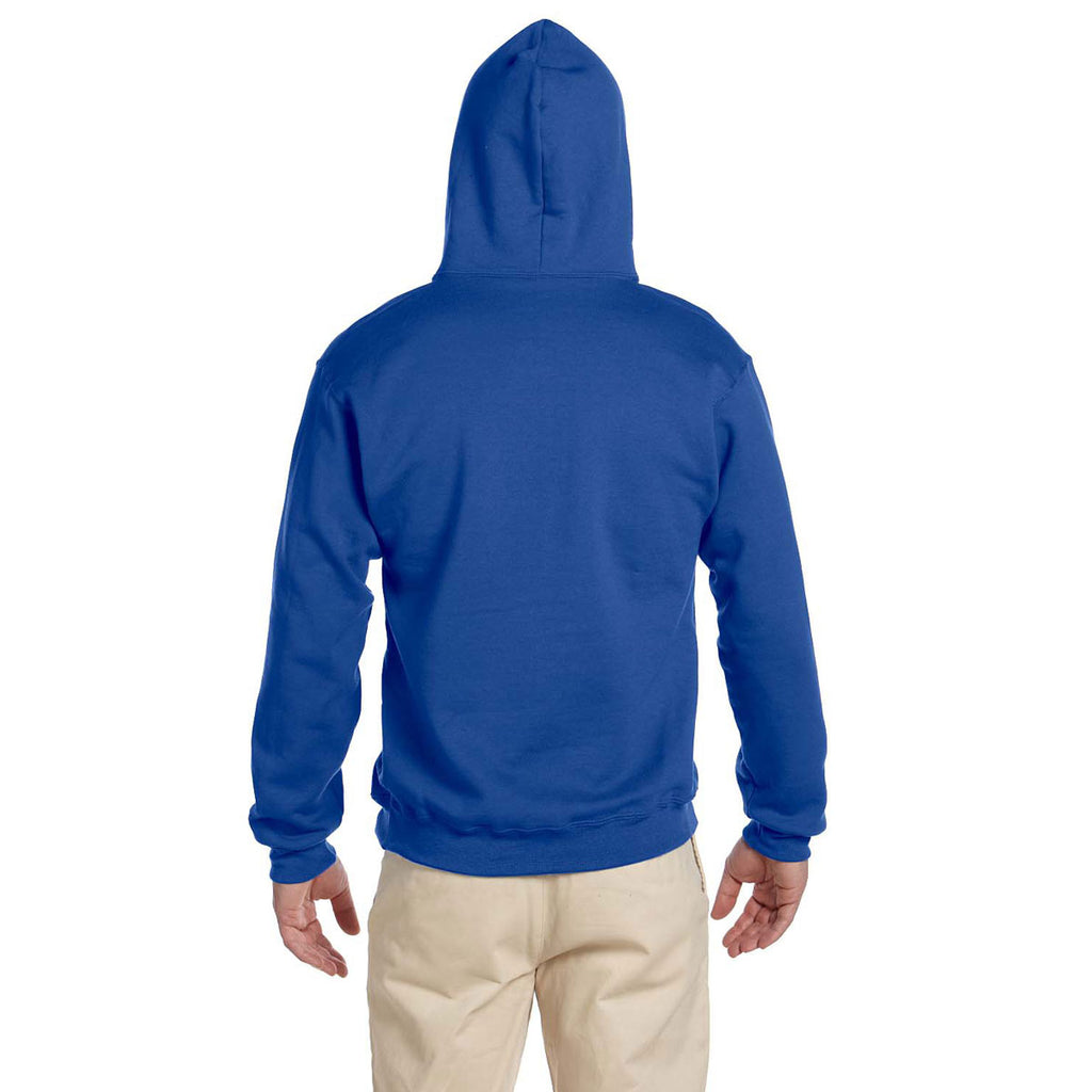 Jerzees Men's Royal 9.5 Oz. Super Sweats Nu-Blend Fleece Pullover Hood