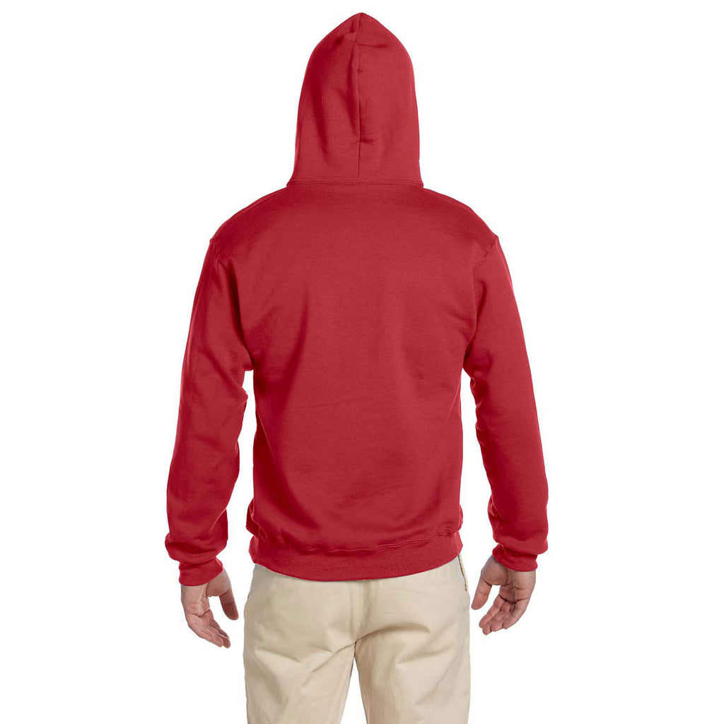 Jerzees Men's True Red 9.5 Oz. Super Sweats Nu-Blend Fleece Pullover Hood