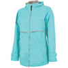 Charles River Women's Aqua/Reflective New Englander Rain Jacket