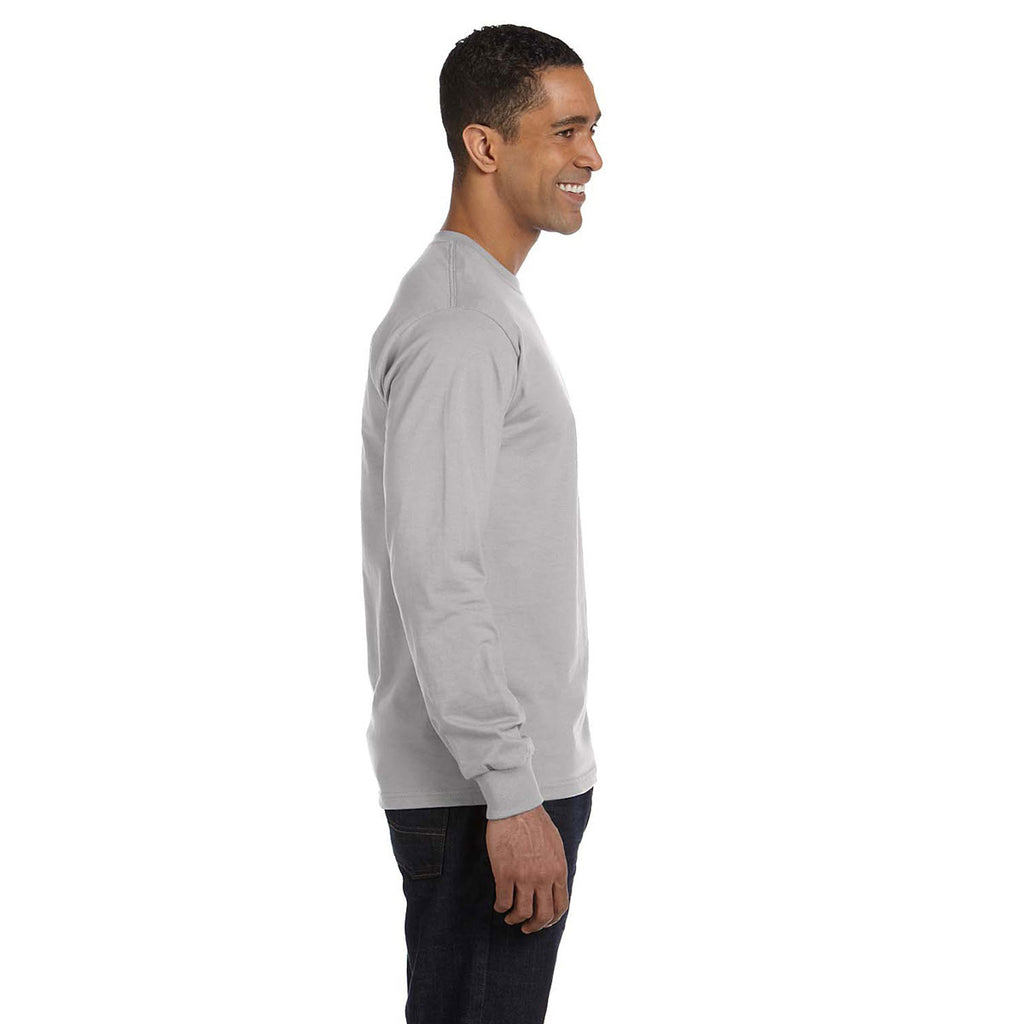 Hanes Men's Light Steel 6.1 oz Long-Sleeve Beefy-T